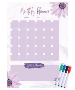 Monthly Planner - Purple Flower